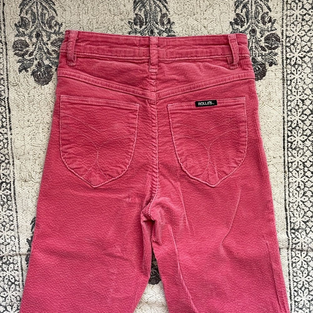 ROLLA'S Pink Corduroy Wide Leg Jeans - Picture 4 of 5